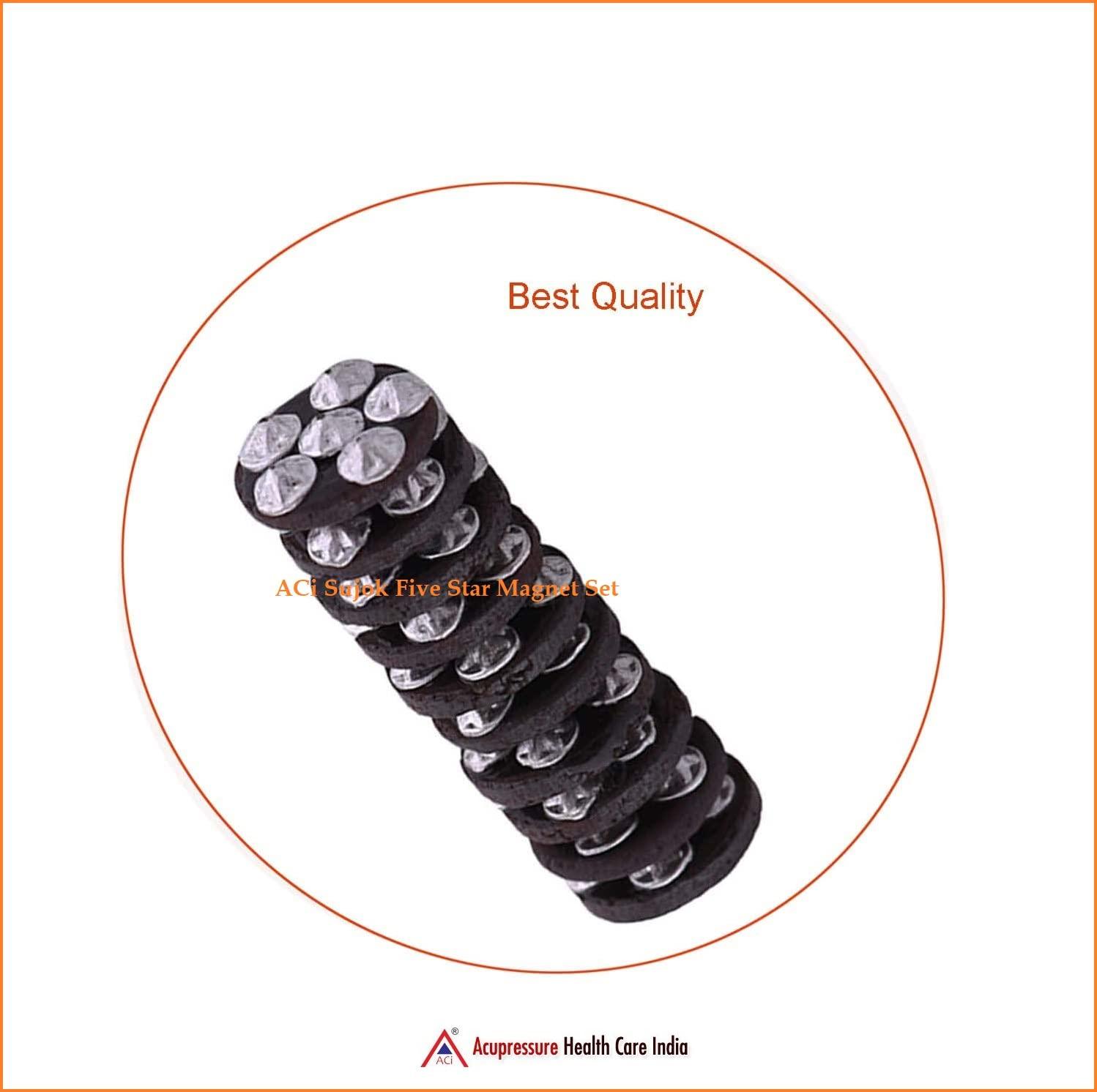 ACi ACi Acupressure Sujok Five Star Magnet Sujok Cluster Magnet Sujok Therapy Treatment Use (2 Packet) Total-20Pcs, Black