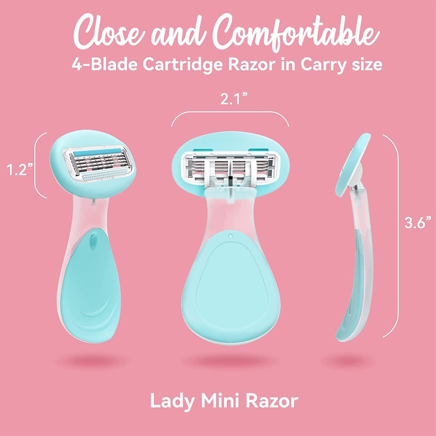 Excefore Excefore Razors for Women, Portable Bikini Trimmer Girls, Wet/Dry Body Shaver Groomer, Manual Body Shaving Tool for Arms Legs Body Armpits Shaving