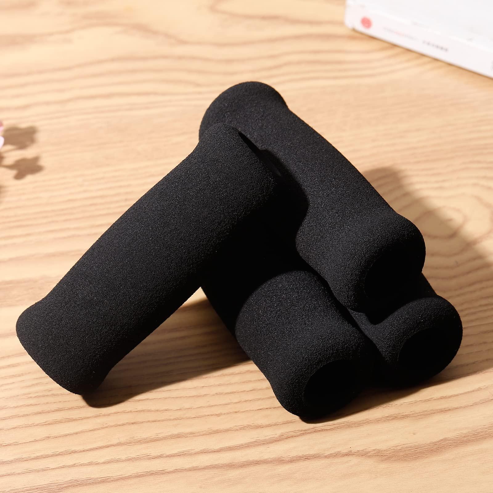 YOJOR 4PCS Cane Handle Grip Replacement Cane Grip Foam Cane Grip Replacement Offset Cane Grips Walking Cane Hand Grip Foam Handle for Cane Bicycle Handlebars 4.53 x 0.8 x 0.8 Inch, Black