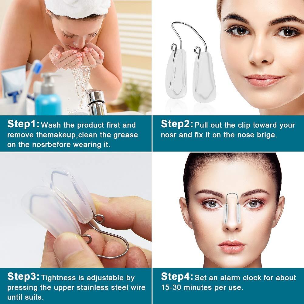 FERNIDA FERNIDA Nose Shaper Up Lifting Clip Nose Shaper For Wide Noses Beauty Nose Slimmer Device Pain Free High Up Tool, Non Electrical, White