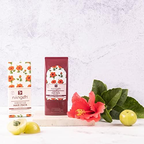 Ningen Ningen Hibiscus Hair Pack I Goodness of Amla and Heena Extracts I Dermatologically Tested, Paraben Free I Removes Dandruff and Prevents Greying I 100g,Brown