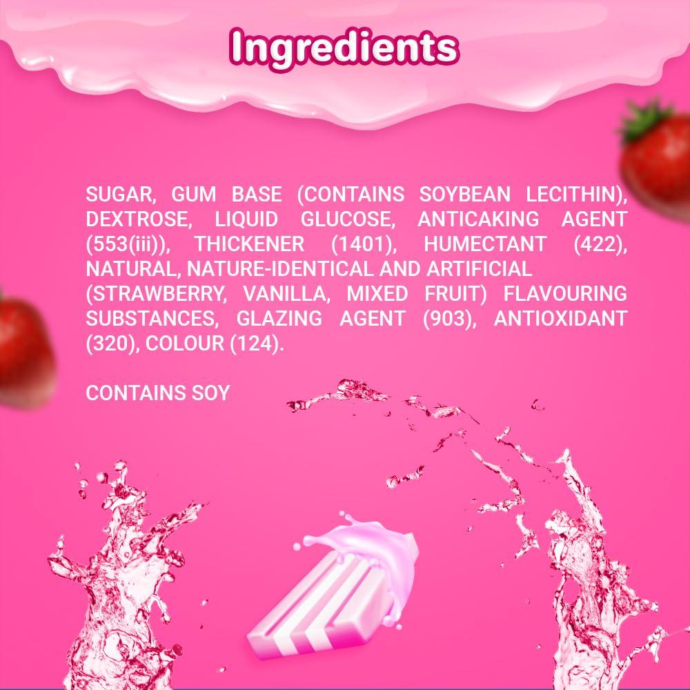 Boomer Boomer Krunch Chewing Gum | Strawberry Flavour Bubble Gum | Long-Lasting Taste & Fun | Pocket-Friendly & Easy to Carry Tube | Show Box Pack |230.4 g