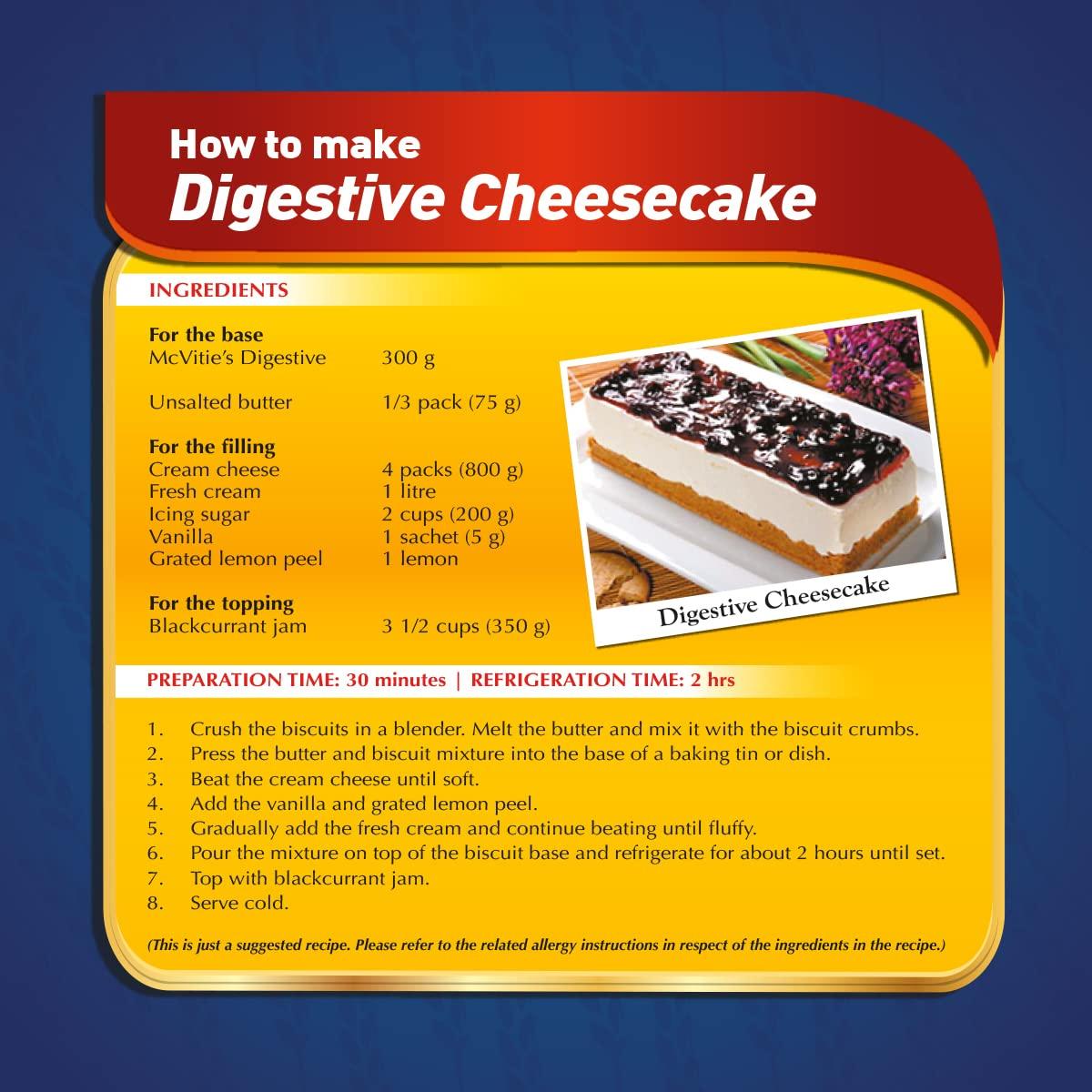 McVities McVitie's Digestive High Fibre biscuits with Goodness of Wholewheat, 1Kg Super Saver Family Pack