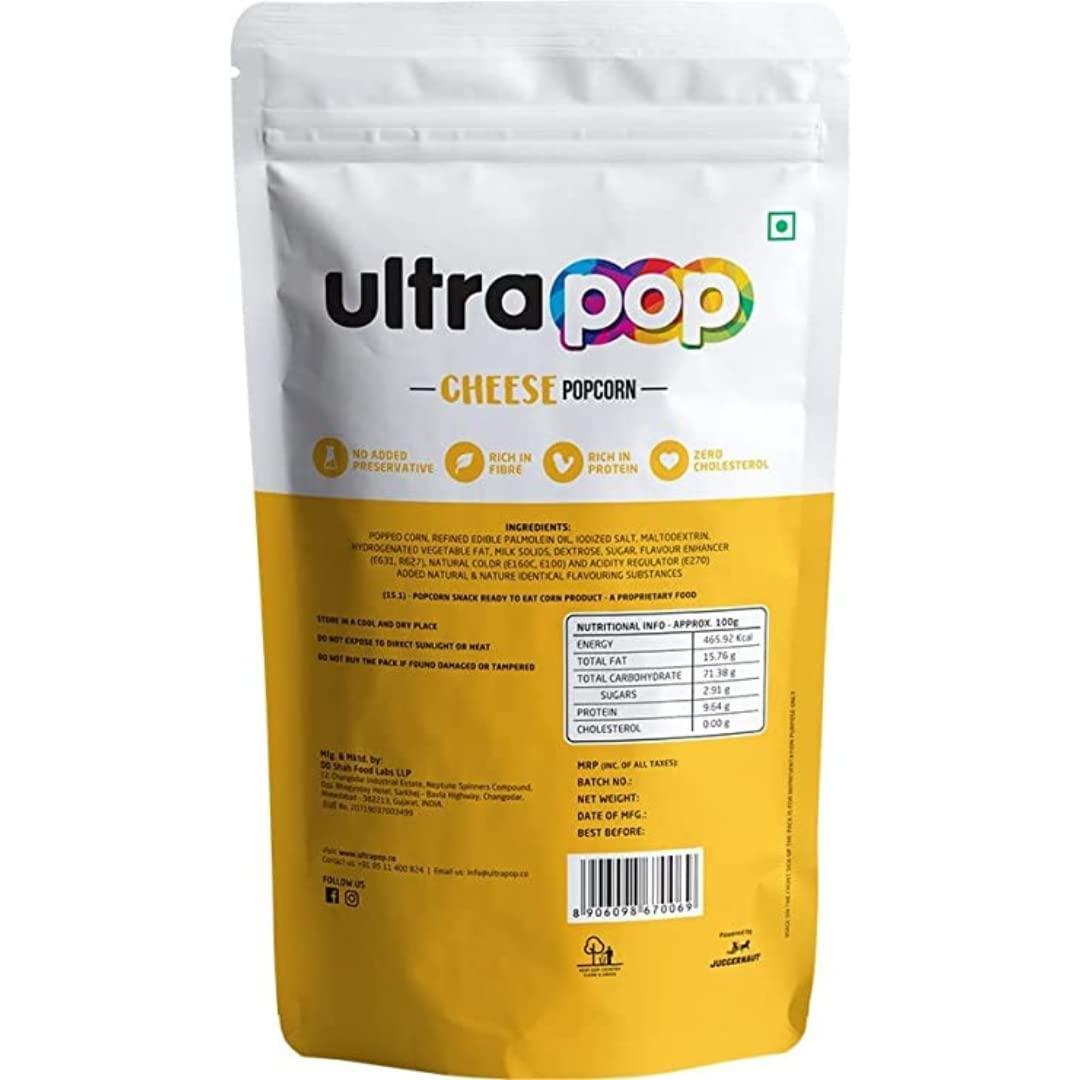 DD SHAH ULTRAPOP Cheese Flavoured Popcorn | New & Trendy Flavours | Ready To Eat Popped Popcorn | Healthy & Premium Snack (Pack of 24)