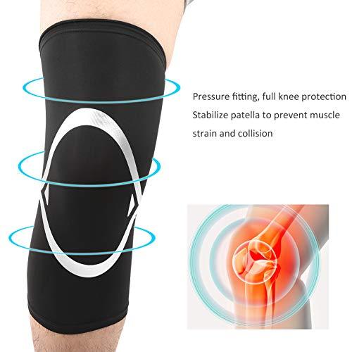 Jingyig AntiSlip Knee Wrap, Knee Support Brace, for Hiking Excercise Running Fitness(L)
