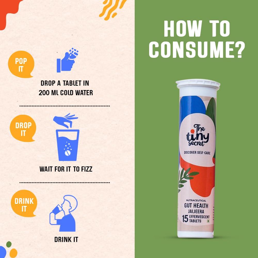 The Tiny Secret The Tiny Secret Digestion Fit Mints | Metabolic Booster | Protects Gut from Infection Meetha Pan Flavour & Gut Health Jaljeera Flavoured Fizz Pack of 2