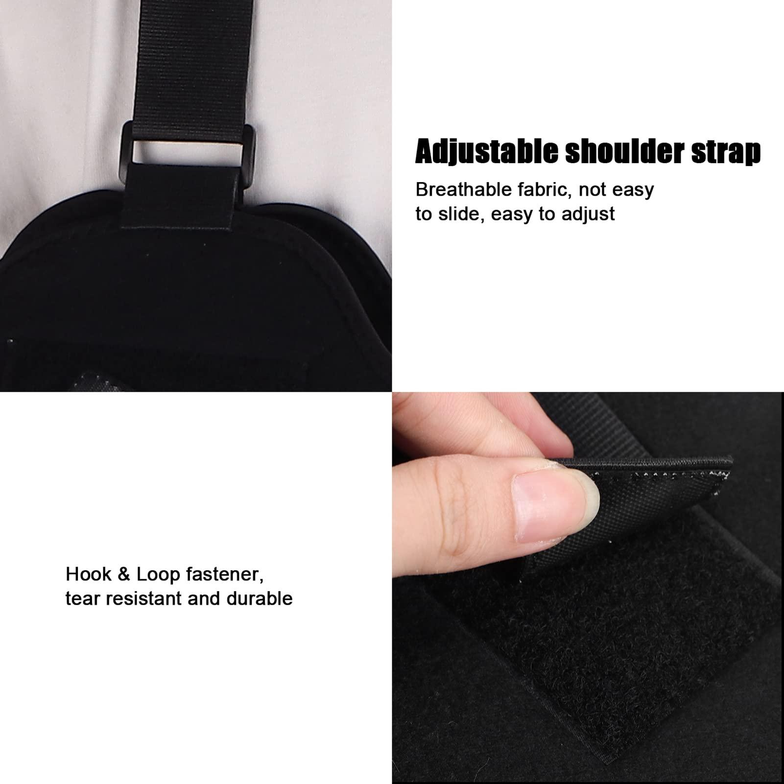 Shanrya Elbow Fracture Sling, Adjustable Shoulder Strap Mercerized Arm Sling Lightweight Portable Breathable for Rotator Cuff Surgery for Dislocation for Sprains(S)