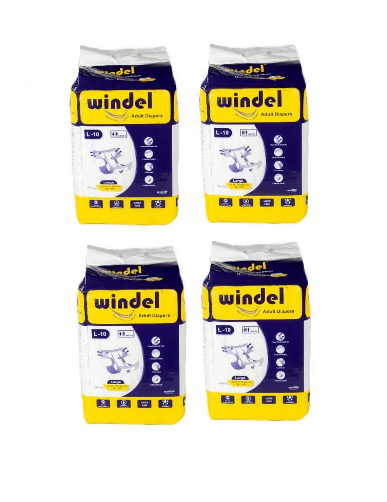 Generic Windel Adult Diaper Extra Large Size, 20 Count | Superior Odor-Lock Technology & Antibacterial Absorbent Core