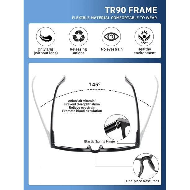 Petri One Power Reading Glasses for Men Women Multi Flex Focus Dial Vision Auto Adjust Glasses From .5X to 2.5X For Small Print (Round), Round, One Size