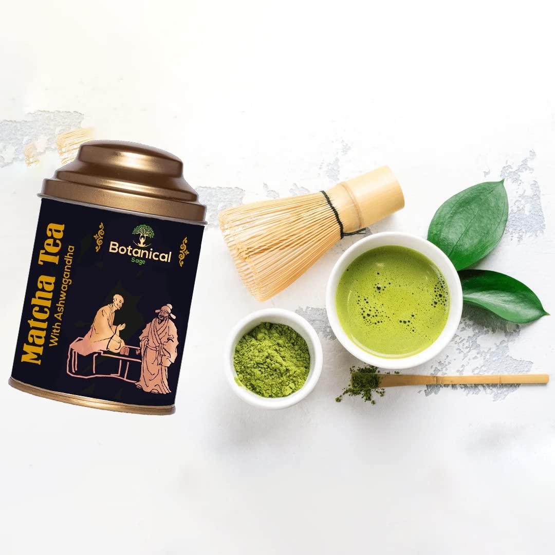 Botanical Sage Botanical Sage- Ashwagandha Matcha Green Tea 100g | Rich In Antioxidant | Japanese Matcha Green Tea With Ashwagandha | Selected | Luxury Tea