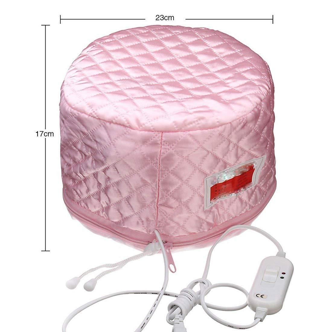 MOBDESK MOBDESK Hair Care Thermal Head Spa Cap Treatment with Beauty Steamer Nourishing Heating Cap, spa cap steamer, hair steamer cap, Spa Cap For Hair, Spa Cap Steamer For Women (PINK CAP) 0987