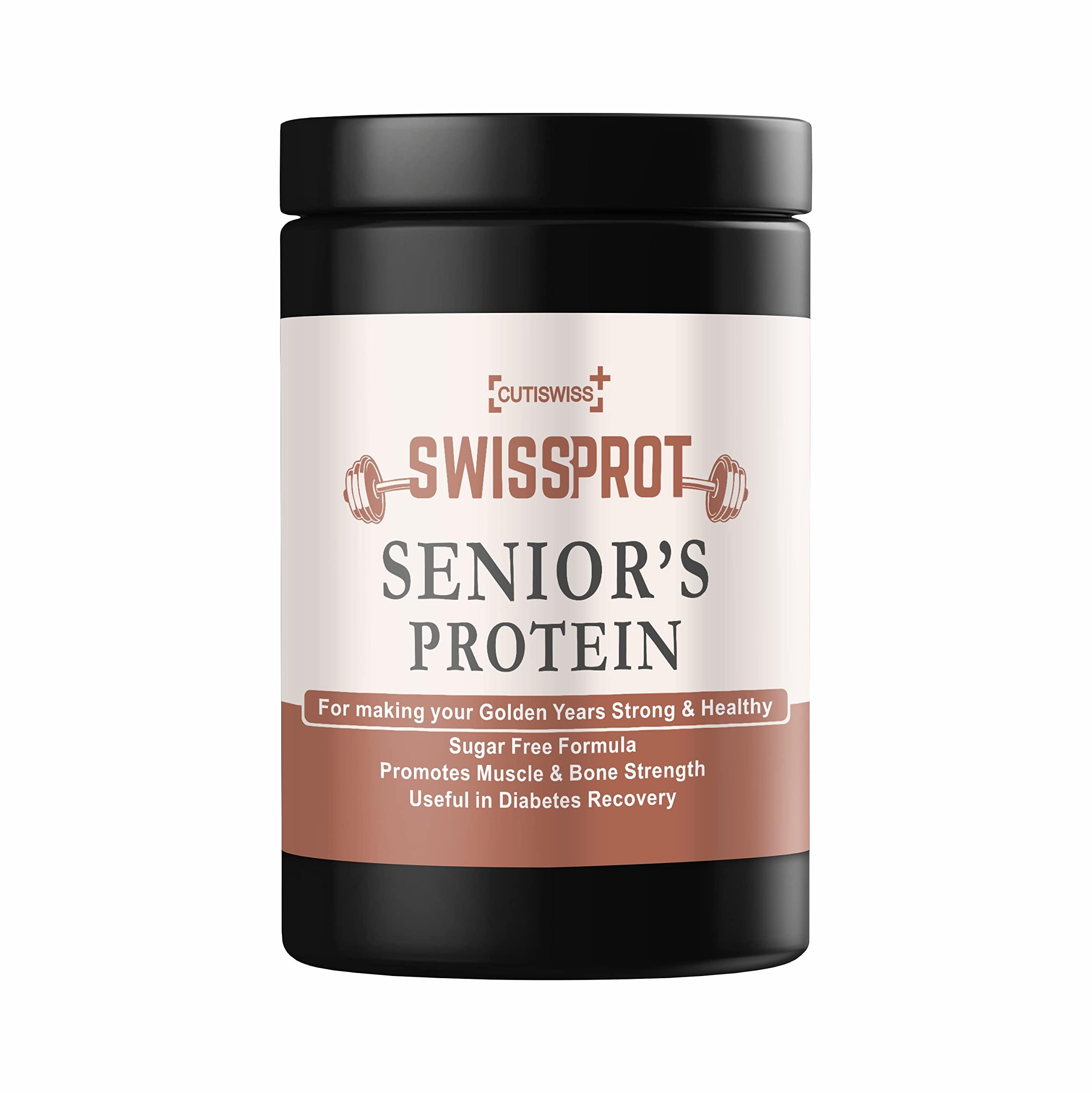 CUTISWISS CUTISWISS Protein Powder Supplement for Senior Citizens | Protein Powder for Elders, 40+ & Old Age Men & Women (360 Gm)