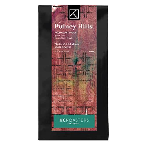 KCRoasters Koinonia KCROASTERS Pulney Hills | Medium Roast Coffee | 340gm |100% Arabica Coffee Beans | Freshly Roasted for Eletric Brewer | Packed in Biodegradable Bags