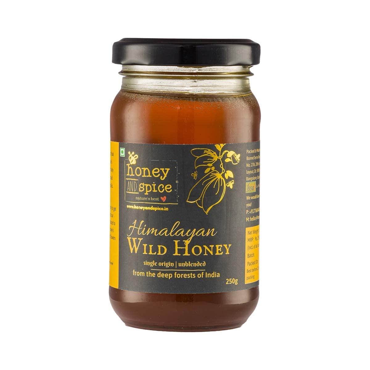Honey and Spice Honey and Spice Honey Rose Gulkand with Raw Honey & Finest Rose Petals- 400 Gm and Pure Raw Wild Honey Single Origin Unblended Natural- 250 Gm