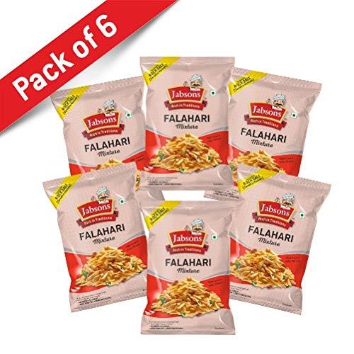 Jabsons Jabsons Namkeen Falahari Mixture 140g (Pack of 6) |Vrat Special |Ready to Eat Snacks|Vrat Food, 100% Natural Ingredients, No Preservatives, No Artificial Colors & Flavors
