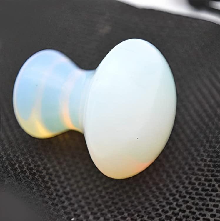 Generic SS Murti 100% Pure Opalite Crystal Stone Mushroom Gua Sha Stone/Tool Face Massaging Tool With Box | Certified Opalite Gua Sha for Face Massage, Toning, Sculpting and Shaping
