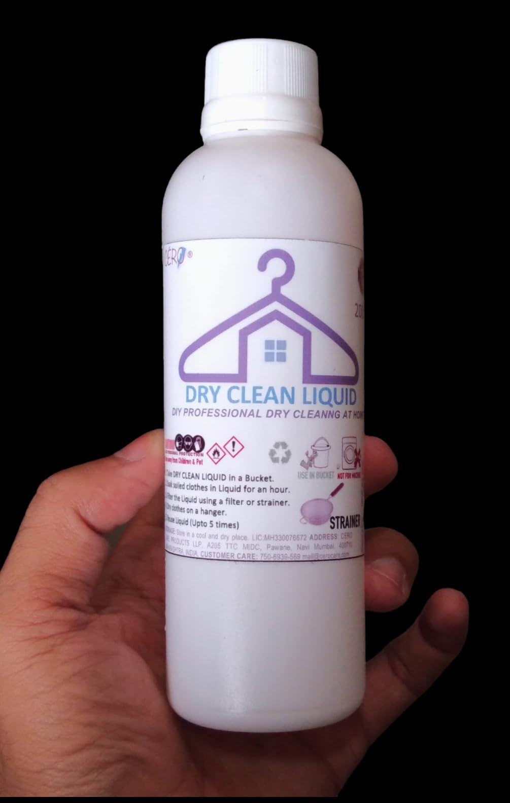 CERO CERO DRY CLEAN LIQUID DIY Professional Dry Cleaning at home. (200ML)