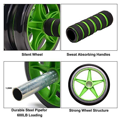 Birudmart Birudmart 3-in-1 AB Wheel Roller Kit - Odoland AB Roller Pro with Resistant Band,Knee Pad,Anti-Slip Handles,Storage Bag and Training Program - Perfect Abdominal Core Carver Fitness Workout for Abs