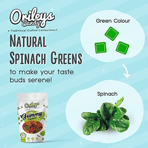 ORILEYS CANDY TRADITIONAL CRAFTED CONFECTIONS Orileys Vegan Gummy Candy - Yummy Fruit Flavour Cubes - 100% Natural Colours No Preservatives - 250g Pack