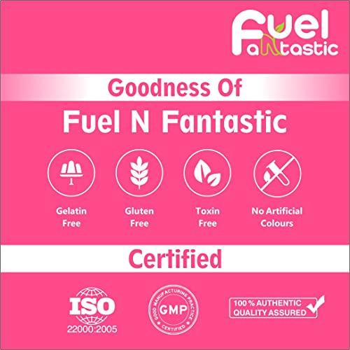 Fuel N Fantastic Fuel N Fantastic Gummies for Healthy Hair, Skin & Nails | 100% Vegetarian, For Men and Women | Strawberry | 30 Gummies Pack