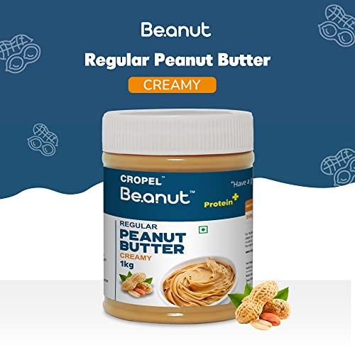 Beanut Beanut Peanut Butter Creamy is a Smart Choice From Real Roasted Pressed Protein, Non GMO, Gluten Free, Vegan And Cholesterol Free Gym, Exercise Daily Energetic-(1kg - Pack of 1)