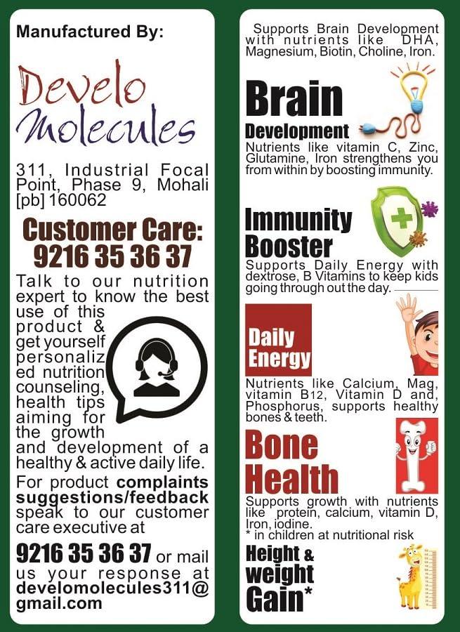 DEVELO Develo Whey Protein Powder for Little Kids (2-12 years) & Teenager Children, Boys & Girls - 1kg kesar Badam Flavour