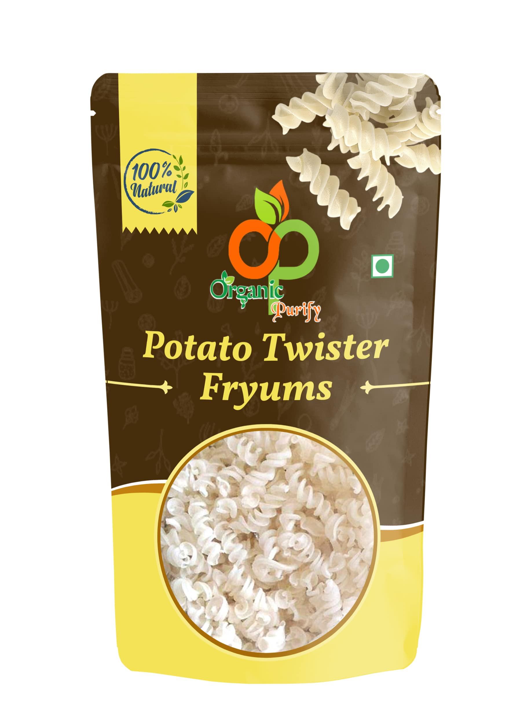 ORGANIC PURIFY Organic Purify Potato Twister Fryums Ready-to-Fry Papad Snacks 5KG