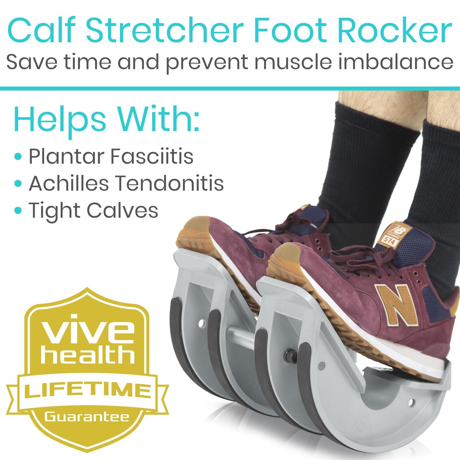 VIVE Vive Foot Rocker (Pair) - Calf Stretcher for Achilles Tendinitis, Heel, Feet, Shin Splint, Plantar Fasciitis Pain Relief - Stretches Strained Leg Muscle - Ankle Flexibility Wedge - Left & Right Leg