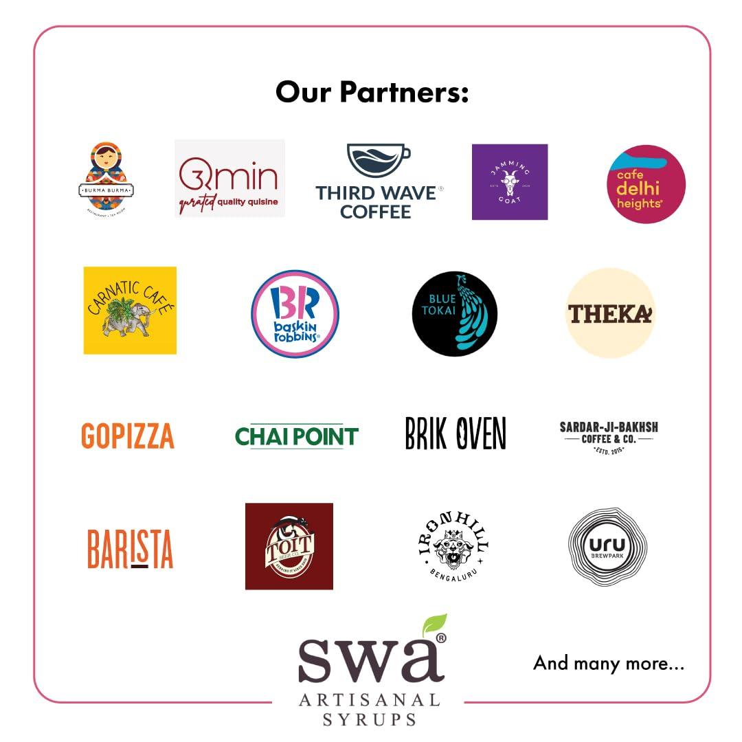 Swa Artisanal Syrups Swa Artisanal Fruit Flavoured Syrup of 500 ml Bottle | Ready to mix | 100% Natural | Cocktail & Mocktail Mixers | Makes 16-20 Drinks (Watermelon)