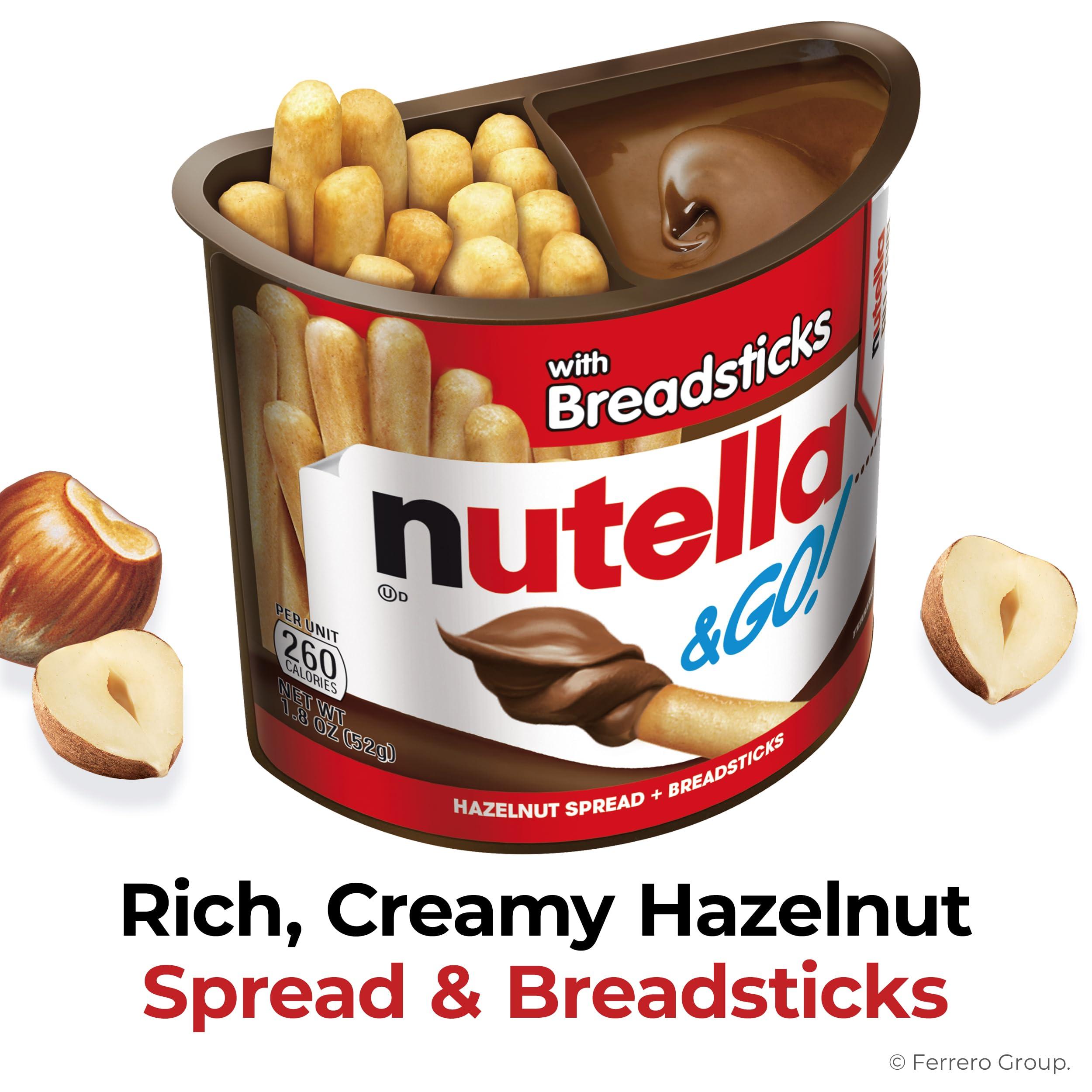 Nutella Nutella Ferrero & Go Hazelnut Spread With Cocoa & Bread Sticks,52G Each (Pack Of 2)