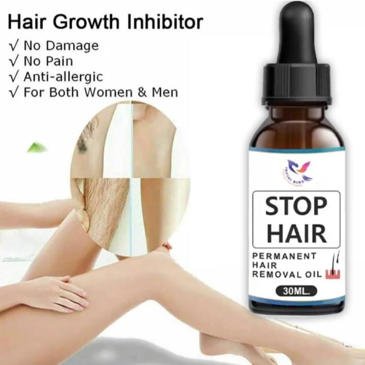 Lazubix Lazubix Natural Hair Growth Inhibitor Permanent Hair Removal Oil Remover Hair Inhibiting And Reducing To Stop Hair Growth & Body Face Hair Reduction - 30ml