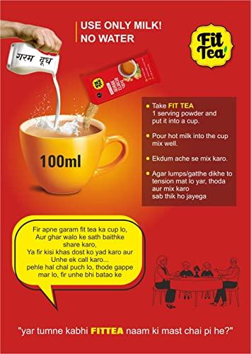 Fit Tea Fit Tea | Sugar Free Instant Tea Premix Sachet |Bulk Combo Offer Pack No Box|Strong| Add Hot Milk | (5.5g * 80 single cup sachets) (Adrak-Elaichi (single flavor pack))