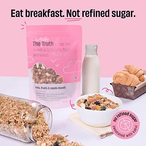 The Whole Truth The Whole Truth - Super Saver Breakfast Muesli | Nuts, Dried Fruits and Seeds | 750 grams | Vegan | Dairy-free | No Artificial Sweeteners | No Added Flavours | Nutritious Snack and breakfast