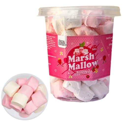 Acme Products Acme Products Marshmallows (300gms) - Vanilla & Strawberry | Soft & fluffy | Shipped Fresh Directly From Factory | Jar Pack | Delicious Mallows