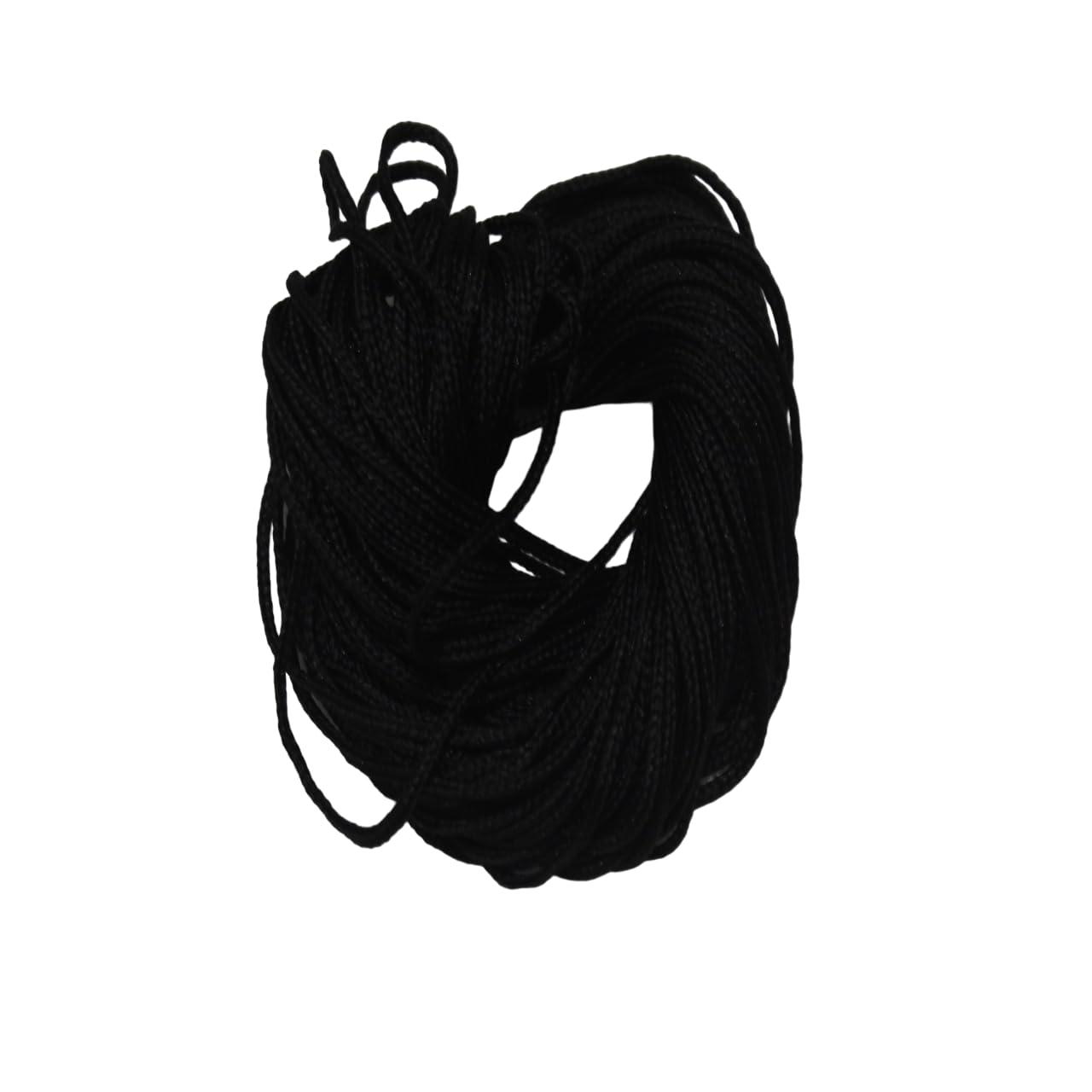 Generic 100% Cotton Dark Black Kala Cotton Nazar Dhaga, 10 Meters Religious Black Thread - Kala Dhaga - Anant Dhaga -100% Cotton Moltadu Najar Surksha for Boys,Girls (Pack of 1) (10 Metres, Black) SW12