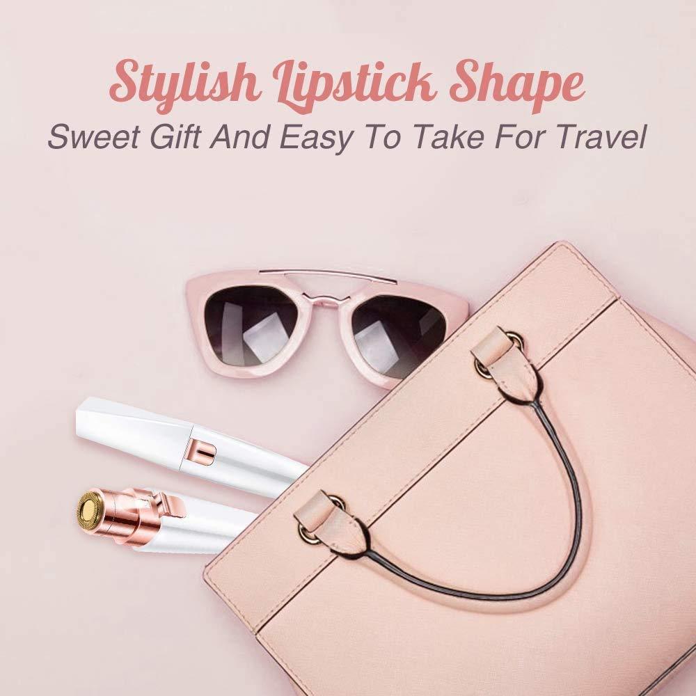 AiWow AiWow Painless Face Body Hair Remover Epilator Rechargeable Electronic Eyebrow Trimmer Portable Hair Removal Razor For Face Lips Nose Facial Hair Removal For Man/Women (White)