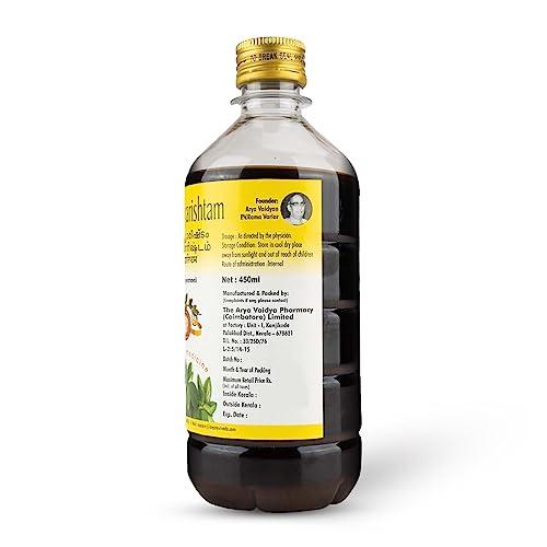 AVP THE ARYA VAIDYA PHARMACY (COIMBATORE) LTD AVP THE ARYA VAIDYA PHARMACY (COIMBATORE) LTD Jeerakadyarishtam 450Ml | Herbal Concoction | Helps In Constipation | Beneficial With Digestion | Beneficial In Post-Partum Condition