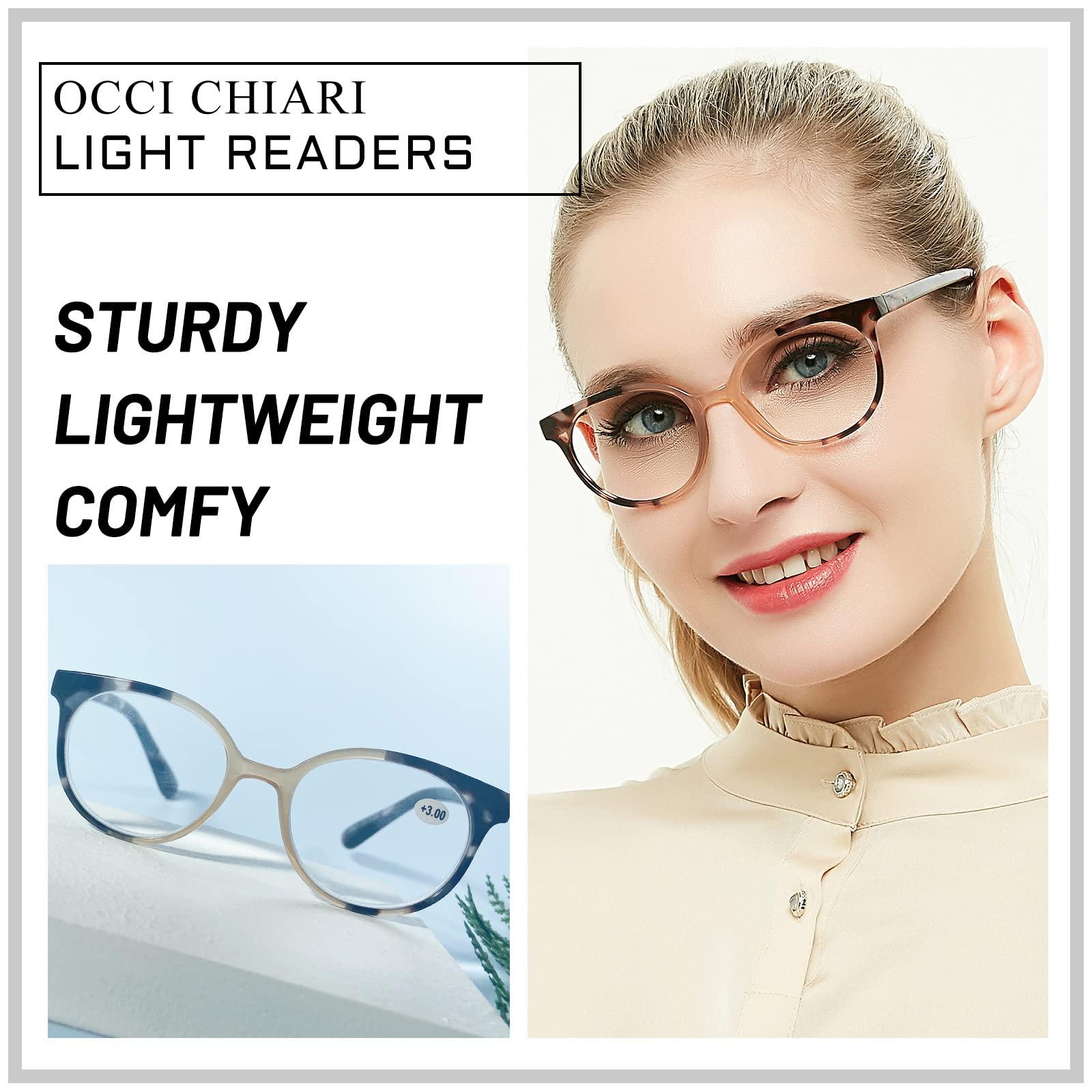OCCI CHIARI OCCI CHIARI Narrow Reading Glasses Women Colorfull Cute Readers for Petite Face(Brown 2.0+) 1.0 1.25 1.5 1.75 2.0 2.25 2.5 2.75 3.0 3.5 4.0 5.0 6.0