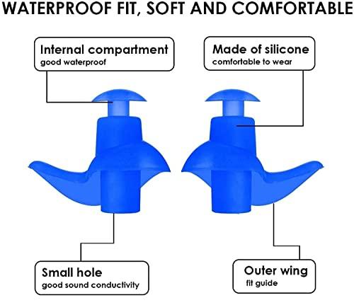 James HealthPlus Waterproof Swimming Earplugs Professional Silicone Swim Earplugs Adult Swimmers Children Diving Soft Anti-Noise Ear Plug New