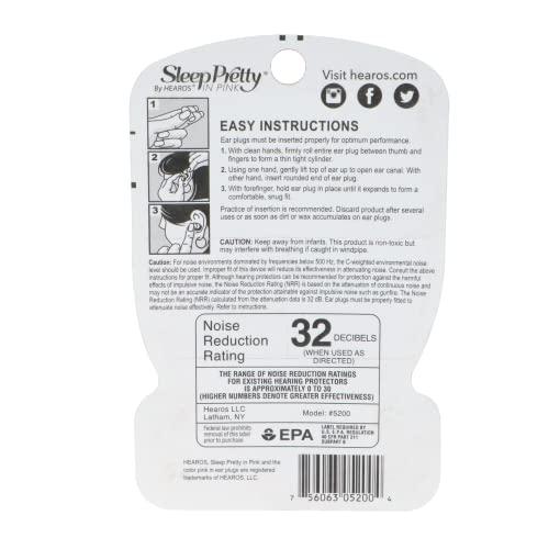 HEAROS Sleep Pretty in Pink Earplugs