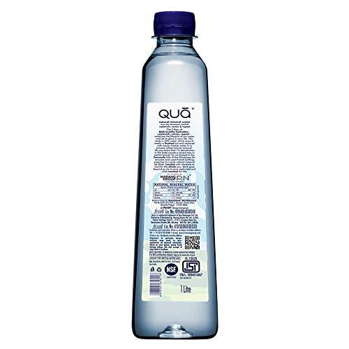 Qua Qua Natural Mineral Water 1000ml | 1000ml x 12 | From the Himalayan Foothills | Rich in Calcium, Magnesium and Other Minerals | Naturally Alkaline | Indias Finest Water | Bottled At Source