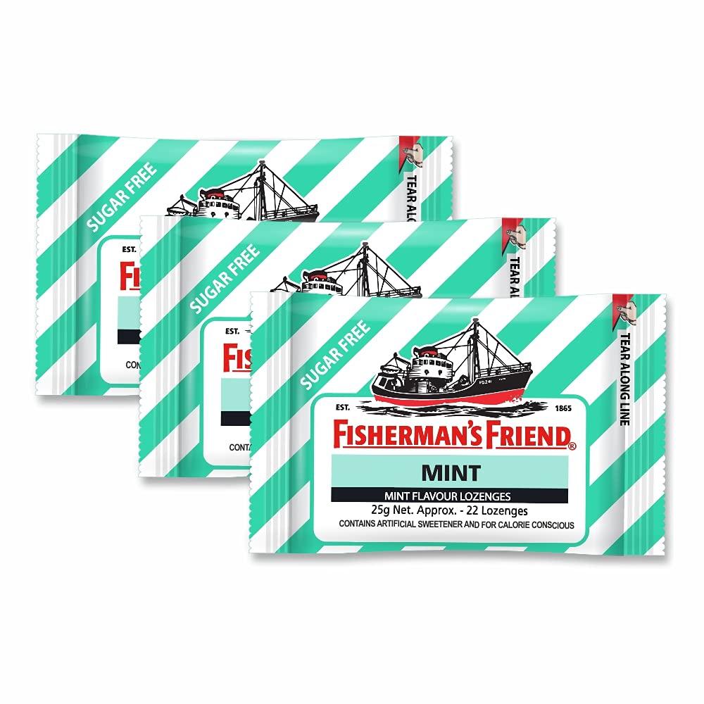 Fisherman's Friend Fisherman\'s Friend Mouth Freshener, Refreshing and Cool Lozenges - Mint, 22 count each (Pack of 3)