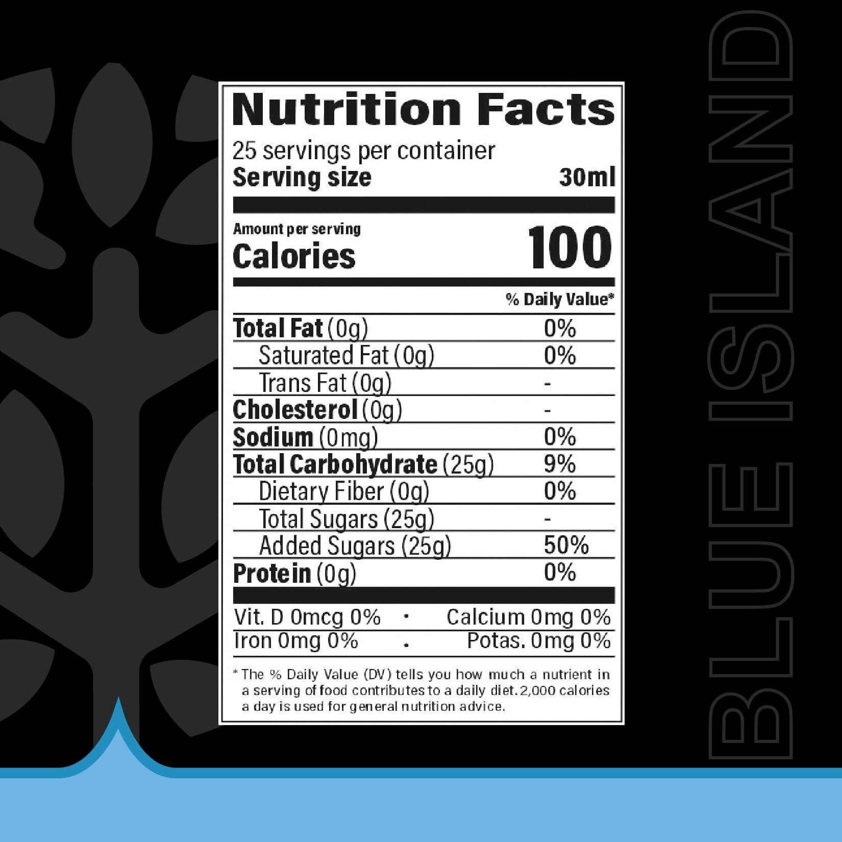 GOOD+MOORE GOOD&MOORE Blue Island Syrup | For Cocktail, Mocktail, Sodas, Ice-teas and more | Concentrated Syrup | Blue Curacao Syrup | Ready to mix | Premium Syrup | 750ml