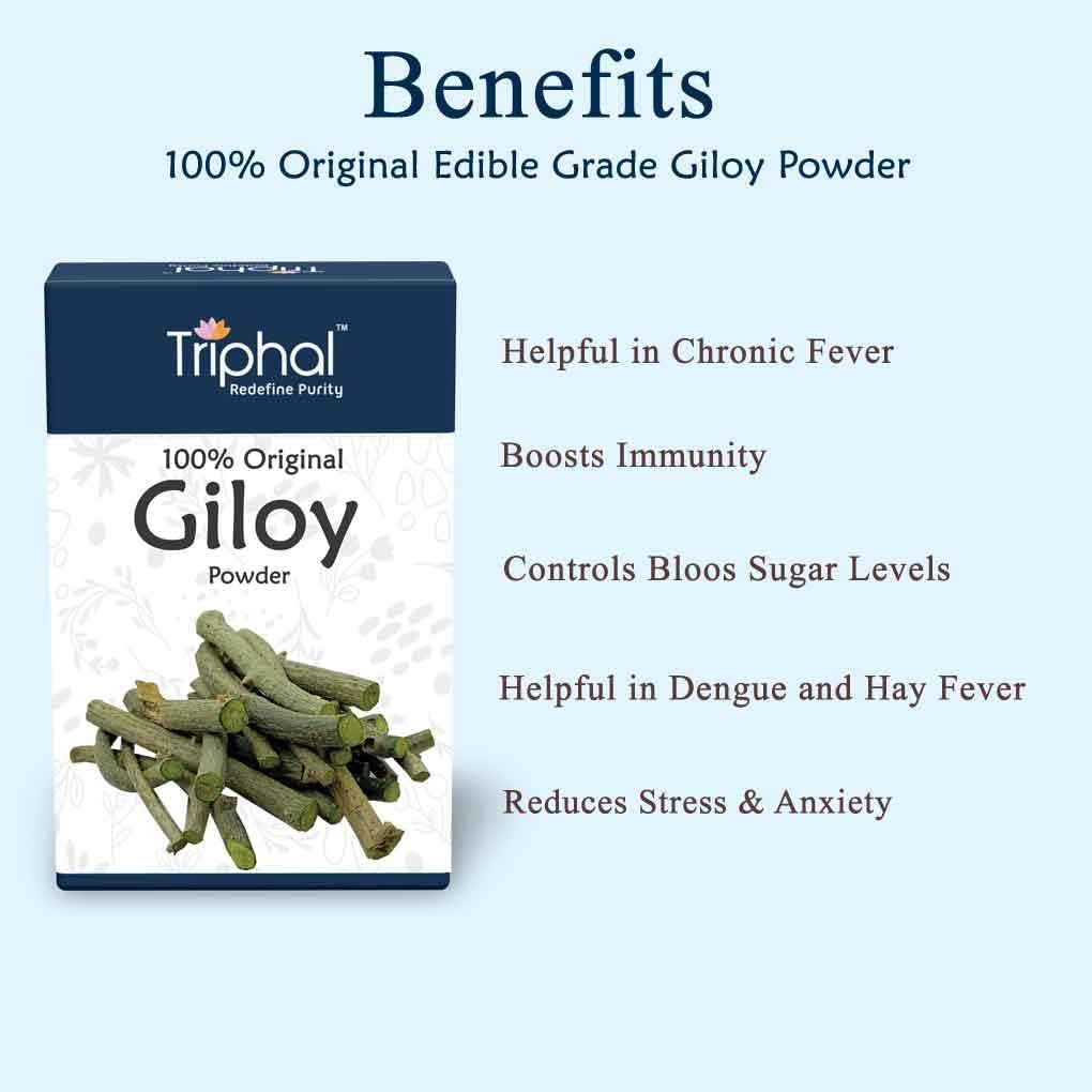 Triphal TRIPHAL Giloy/Guduchi Stem Powder Natural & Pure Gulvel (Tinospora Cordifolia) Stem Powder (400g - Pack of 1)