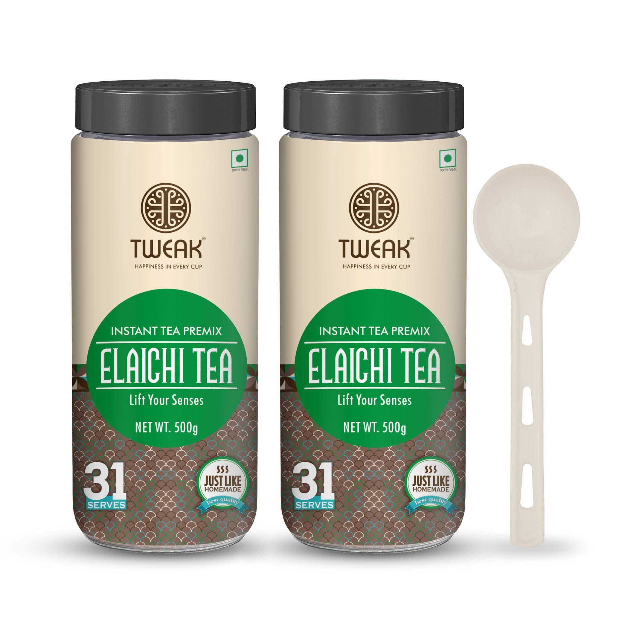 C.B.Shah & Co. TWEAK Instant Tea premix with Cardamom 500g x 2 jars