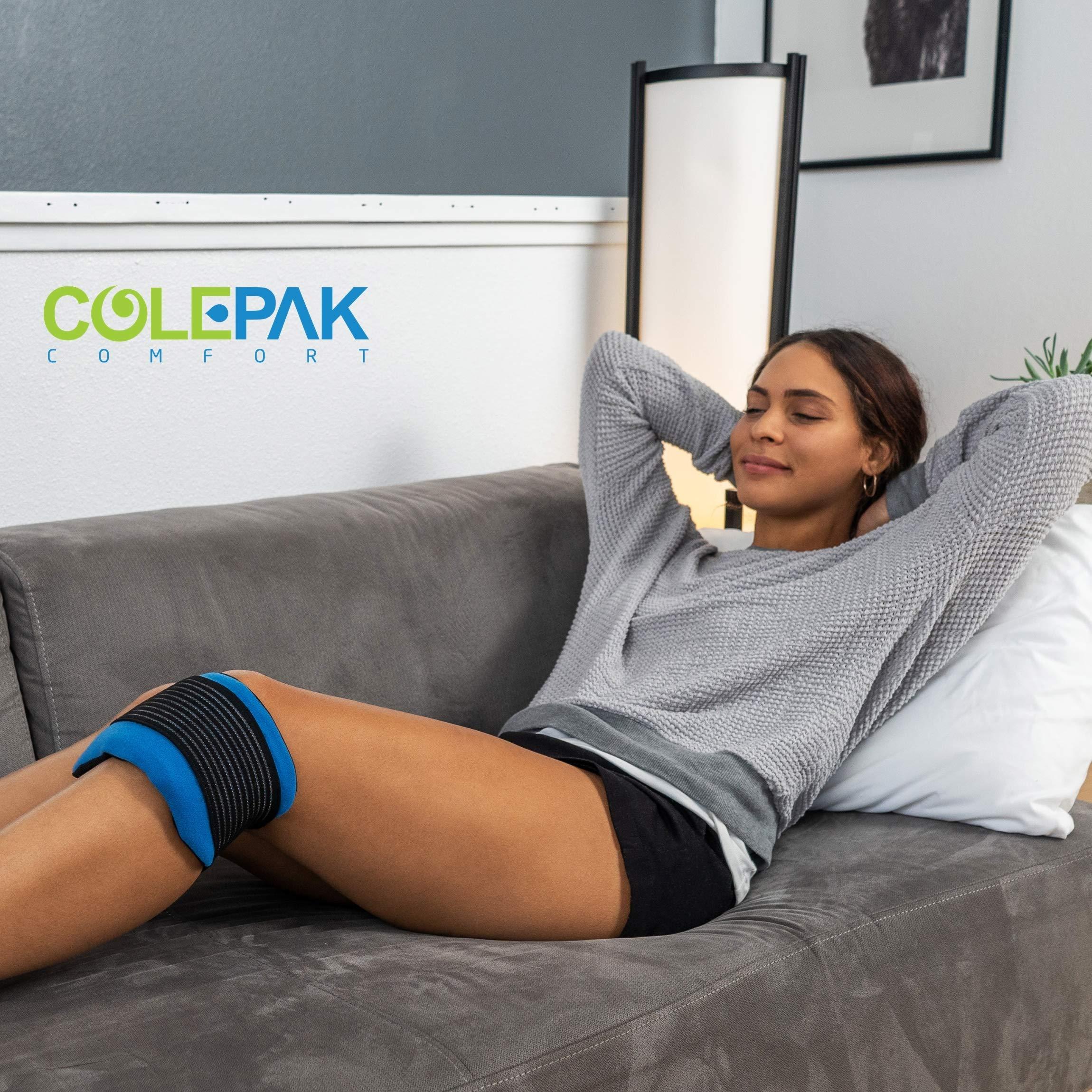 ColePak Comfort ColePak Comfort Ice Packs for Injuries - 2 Reusable Hot Cold Gel Pack & 1 Wrap Pouch - Adjustable Velcro Straps
