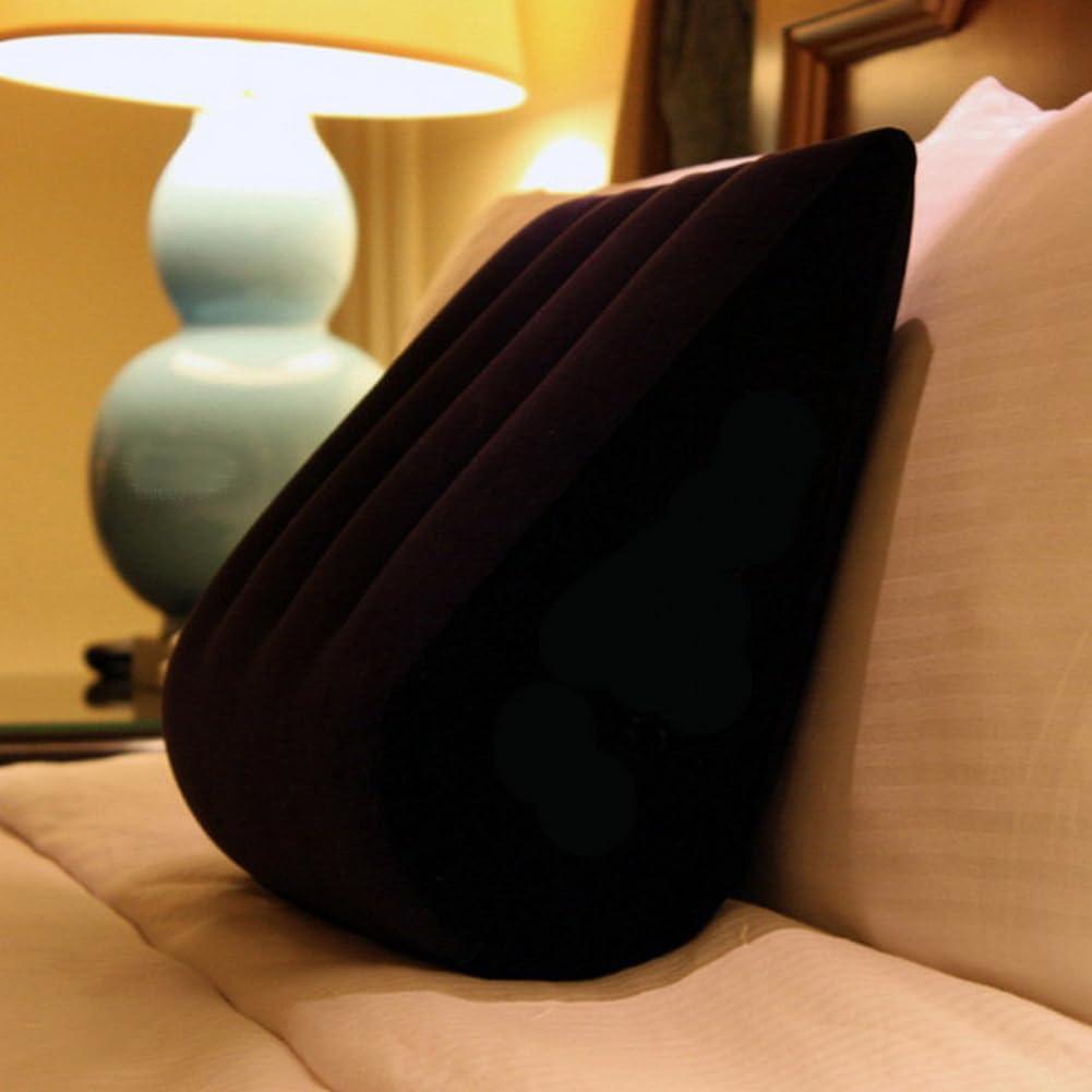 Aolowewin Inflatable Wedge Pillow, Bed Wedges & Body Positioners Pillow, Traveling Pillow, Body Position Cushion, Leg Positioner Pillow, Surface Flocking for Sleeping Traveling Yoga (Blue, Without Handle)