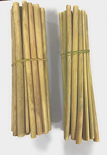 Tugs TUGS Bamboo Grass Straws Export Quality Pack of 50 Natural Eco Friendly Biodegradable Drinking Straws with Straw Cleaning Brush -Reusable. Length 10 Inch (7-12) mm