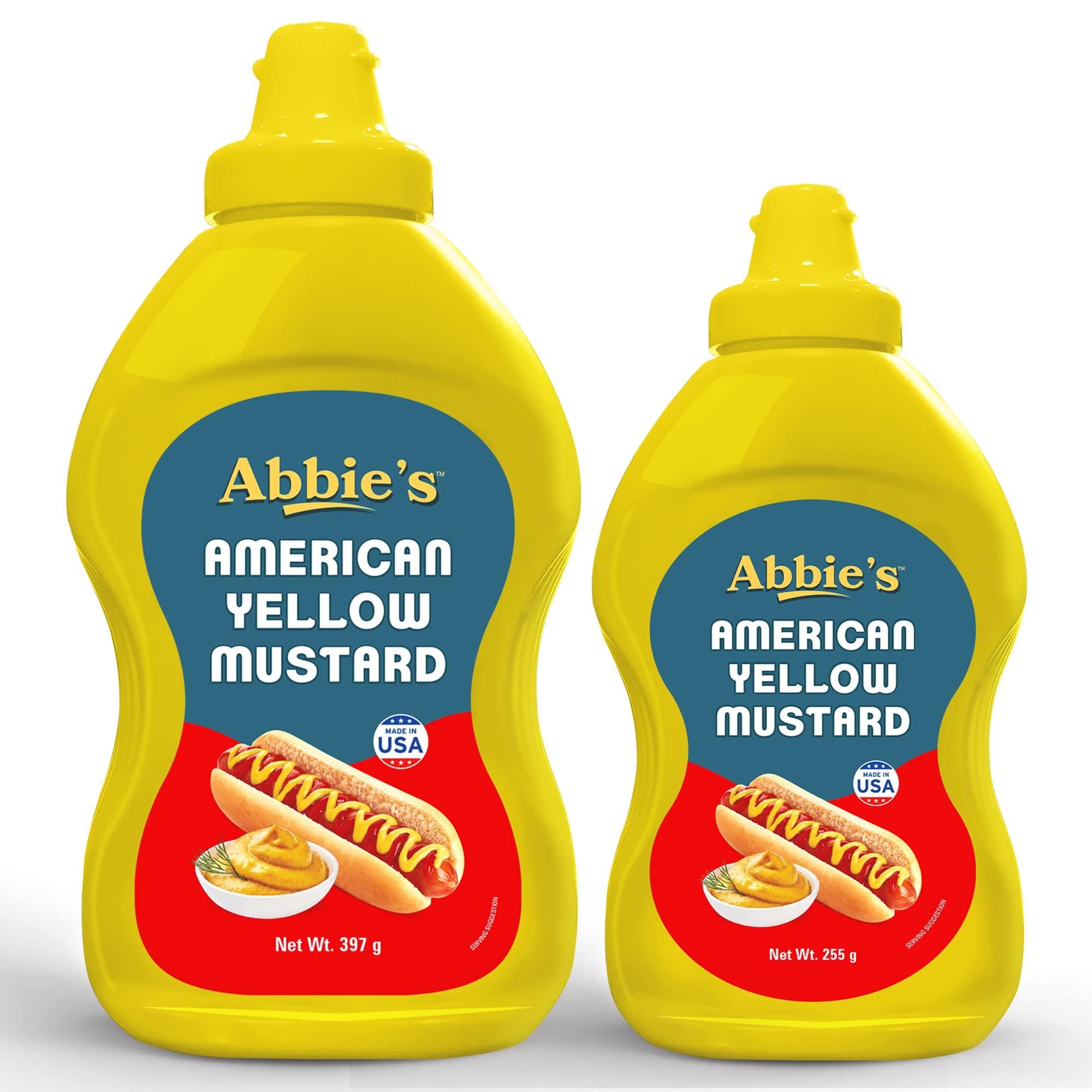 Abbie's Abbie's Squeeze Yellow Mustard 652 g (Pack of 255 g and 397g ,1 unit each), Product of USA