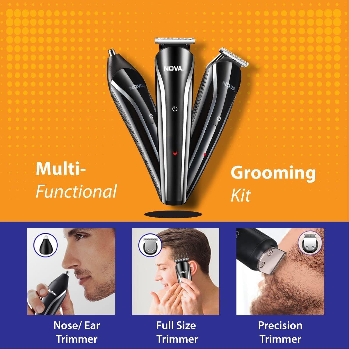 Nova NOVA NG 1145/05 Trimmer 60 min Runtime 9 Length Settings(Black, Silver)